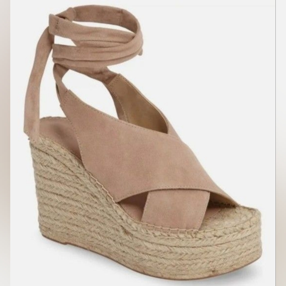 Marc Fisher Elegant Beige Wedge Sandals